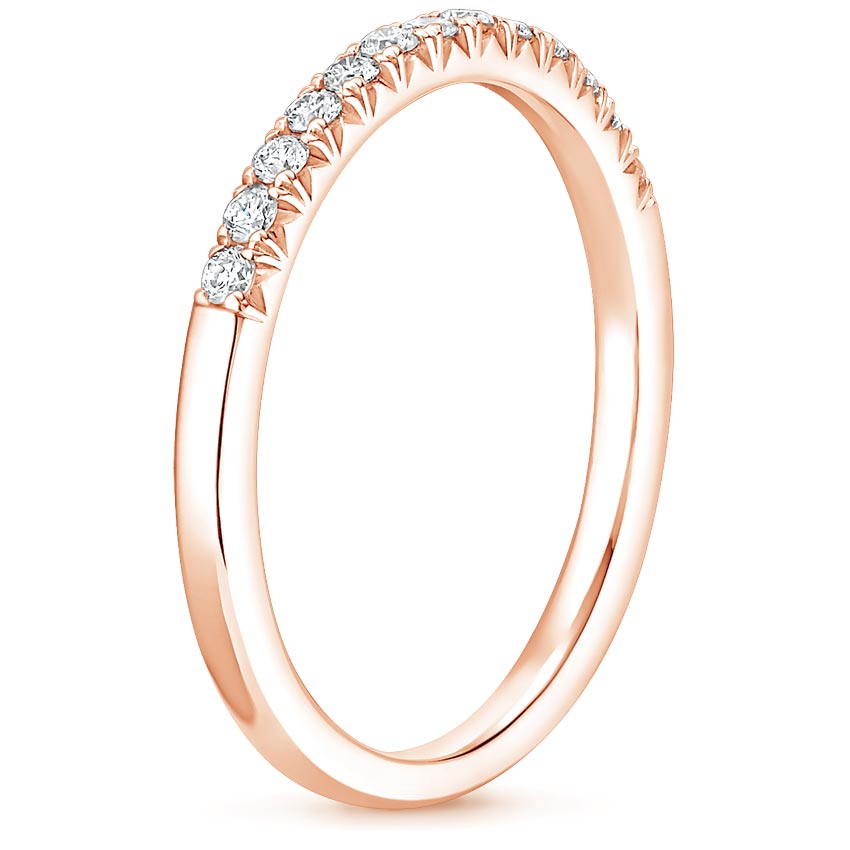 14K Rose Gold Adela Diamond Ring, large side view