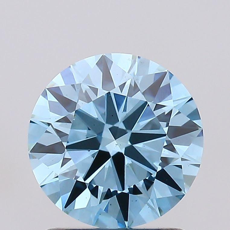 1.30 Ct. Fancy Vivid Blue Round Lab Grown Diamond