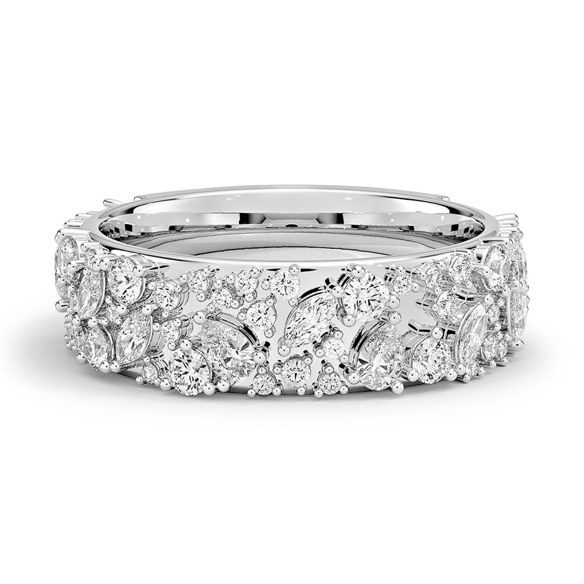 Custom Scattered Mixed Shape Diamond Ring