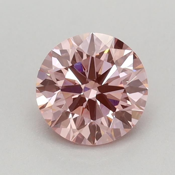 0.59 Ct. Fancy Vivid Pink Round Lab Grown Diamond