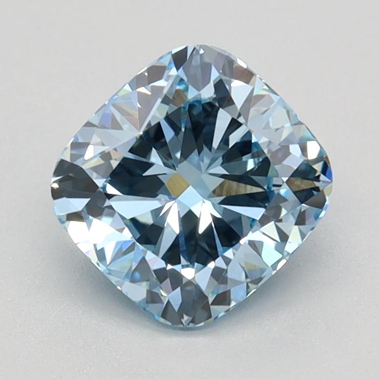 1.10 Ct. Fancy Vivid Blue Cushion Lab Grown Diamond