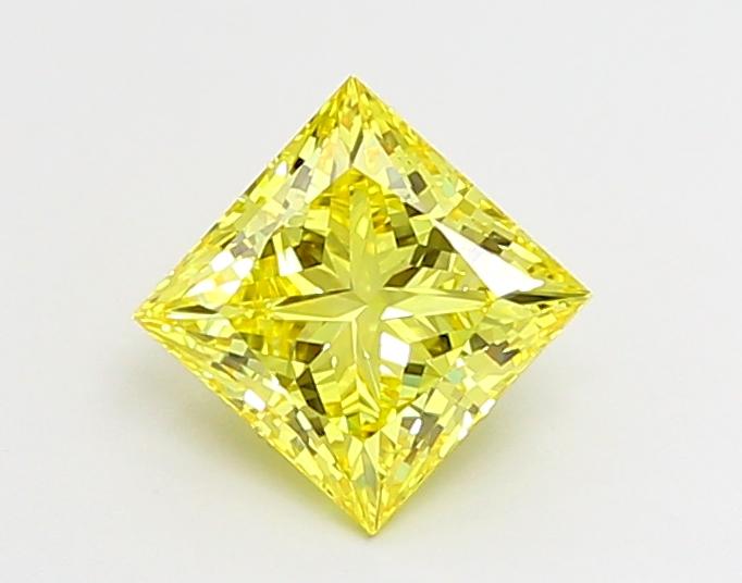 1.52 Ct. Fancy Vivid Yellow Princess Lab Grown Diamond