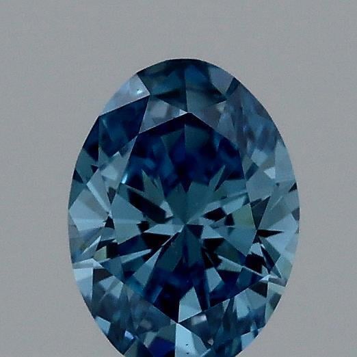 0.32 Ct. Fancy Vivid Blue Oval Lab Grown Diamond