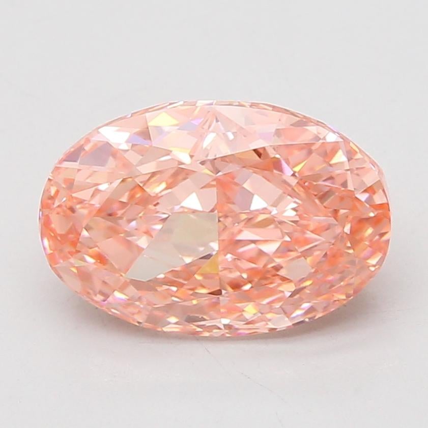 4.06 Ct. Fancy Vivid Pink Oval Lab Grown Diamond