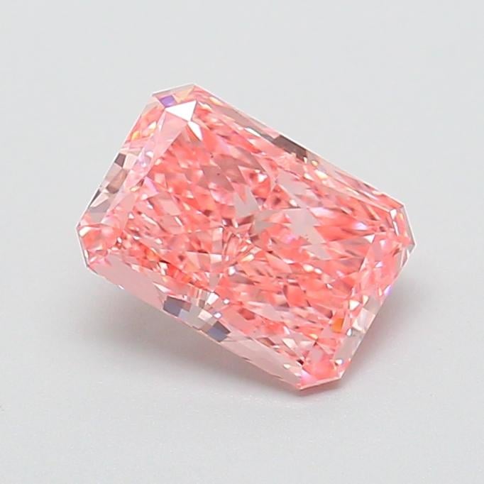 1.44 Ct. Fancy Vivid  Pink Radiant Lab Grown Diamond