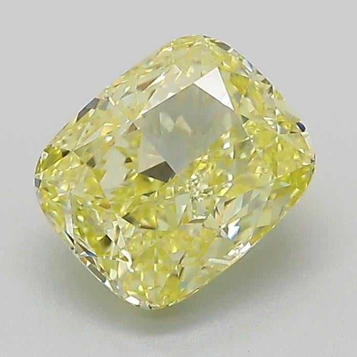1.52 Ct. Fancy Intense Yellow Cushion Lab Grown Diamond