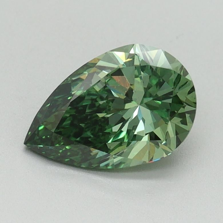 1.00 Ct. Fancy Vivid Green Pear Lab Grown Diamond