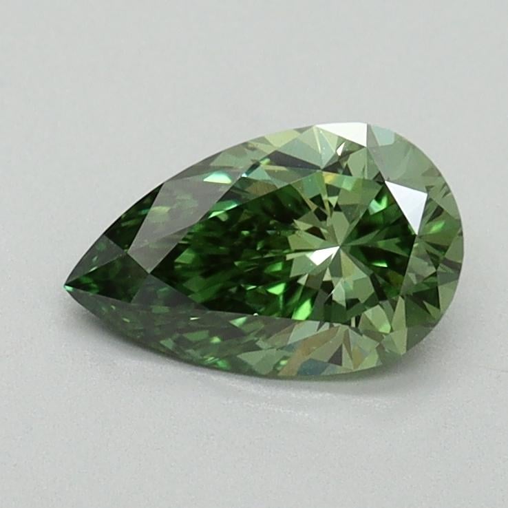 0.70 Ct. Fancy Vivid Green Pear Lab Grown Diamond