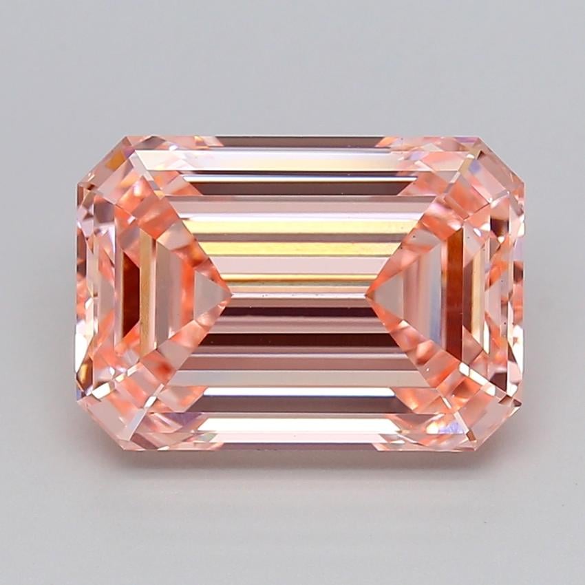 6.01 Ct. Fancy Vivid  Pink Emerald Lab Grown Diamond