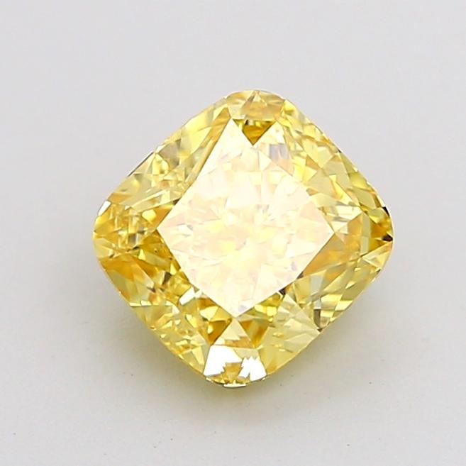 1.56 Ct. Fancy Intense Yellow Cushion Lab Grown Diamond