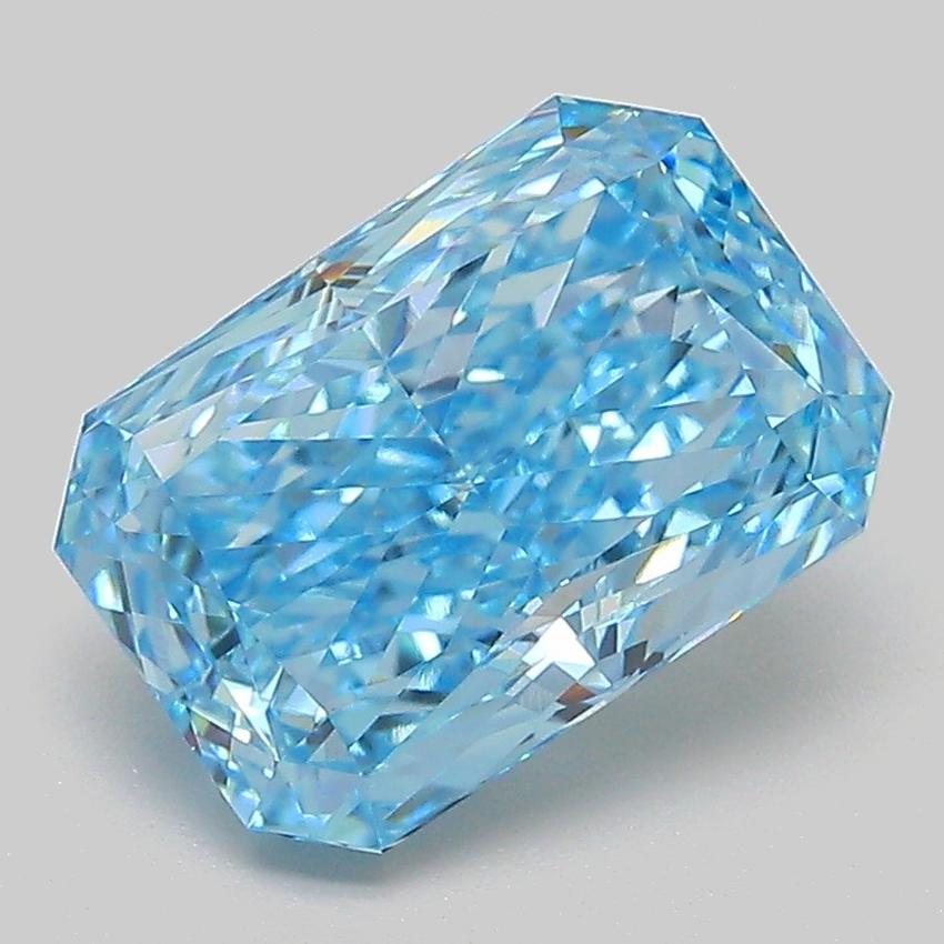 3.05 Ct. Fancy Vivid  Blue Radiant Lab Grown Diamond