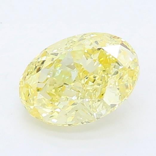 0.88 Ct. Fancy Yellow Oval Lab Grown Diamond
