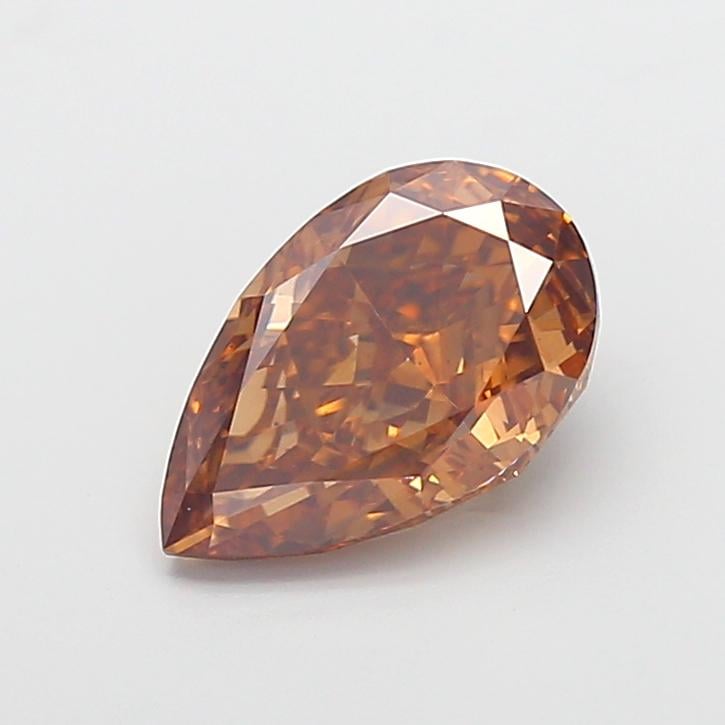 2.90 Ct. Fancy Light Yellowish Brown Pear Lab Grown Diamond