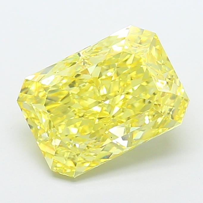 4.03 Ct. Fancy Vivid  Yellow Radiant Lab Grown Diamond