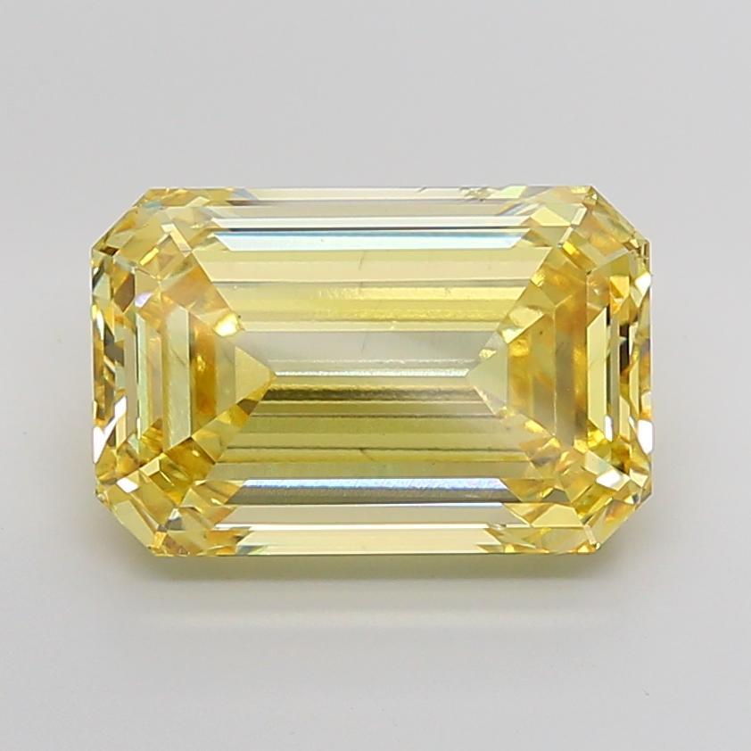 10.39 Ct. Fancy Yellow Emerald Lab Grown Diamond