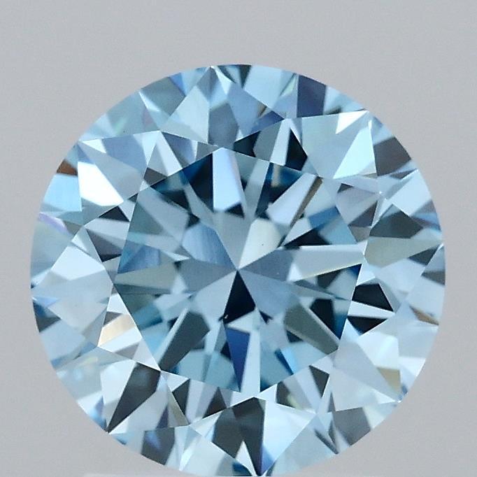 2.00 Ct. Fancy Vivid Blue Round Lab Grown Diamond