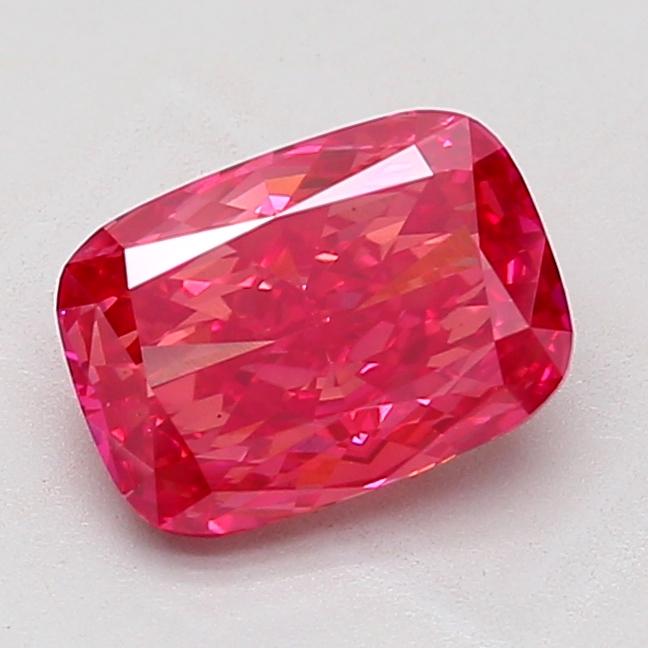 4.03 Ct. Fancy Vivid Pink Cushion Lab Grown Diamond