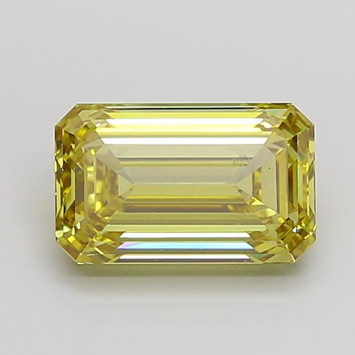 5.01 Ct. Fancy Intense Yellow Emerald Lab Grown Diamond
