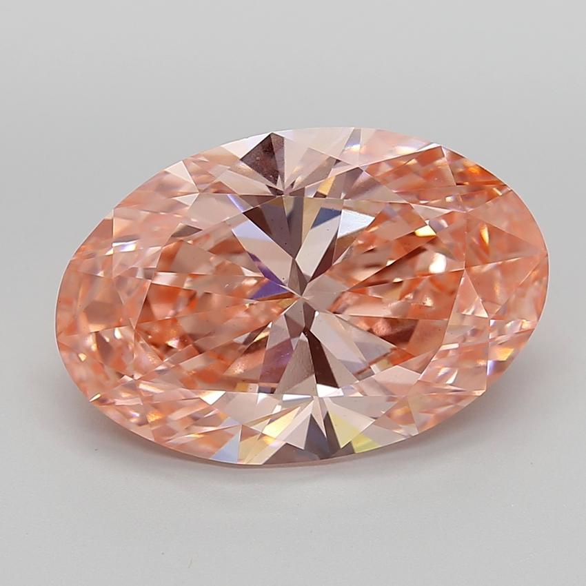 10.01 Ct. Fancy Vivid  Pink Oval Lab Grown Diamond