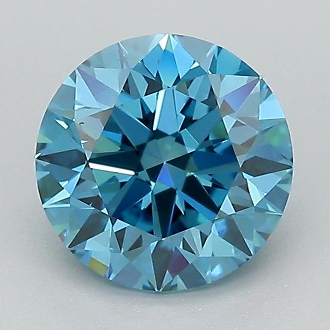 1.51 Ct. Fancy Vivid Blue Round Lab Grown Diamond