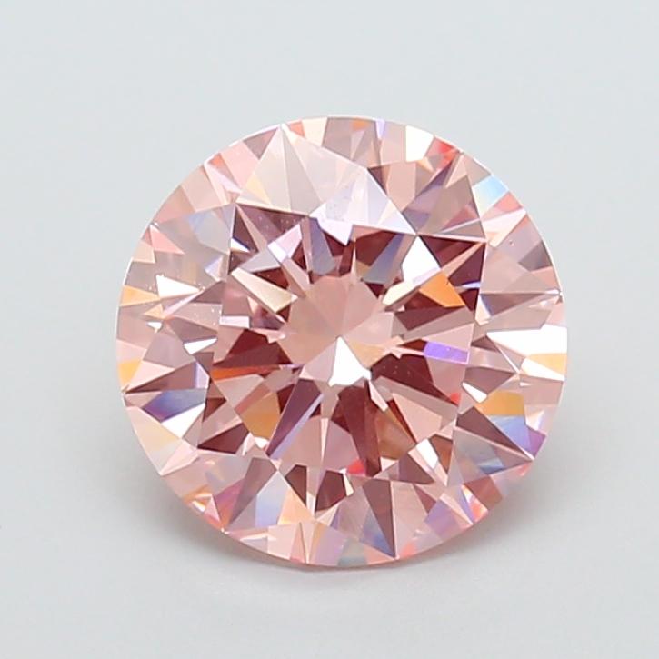 4.24 Ct. Fancy Intense Pink Round Lab Grown Diamond