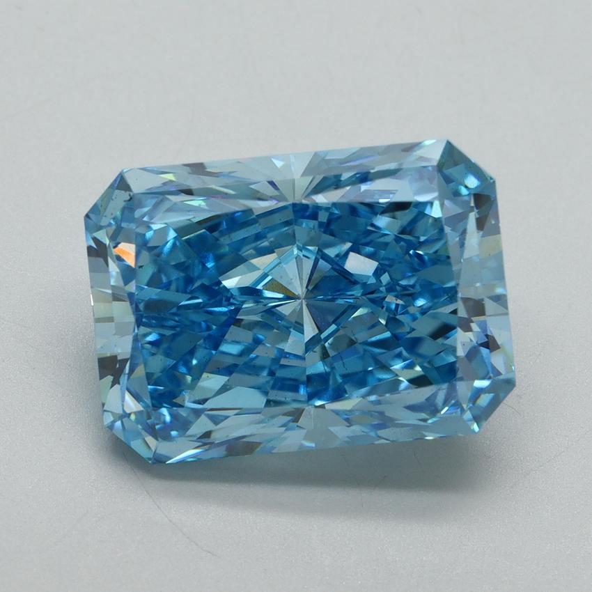 10.03 Ct. Fancy Vivid Blue Radiant Lab Grown Diamond