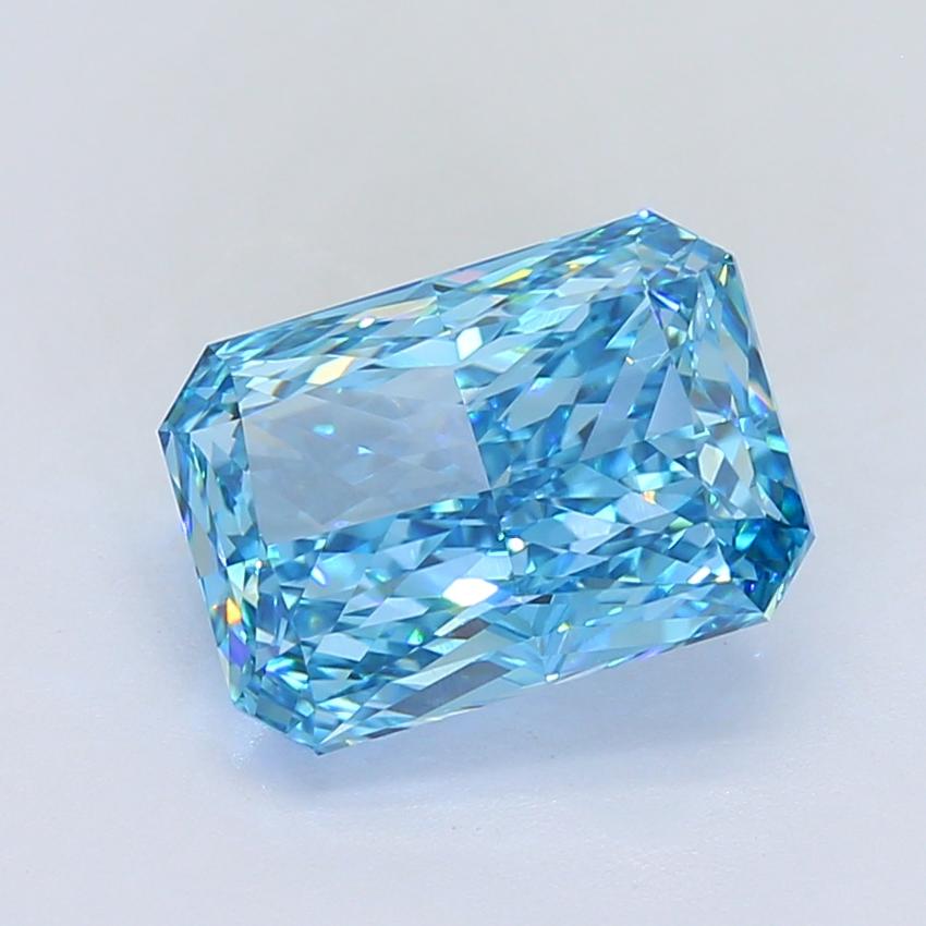 6.16 Ct. Fancy Vivid Blue Radiant Lab Grown Diamond