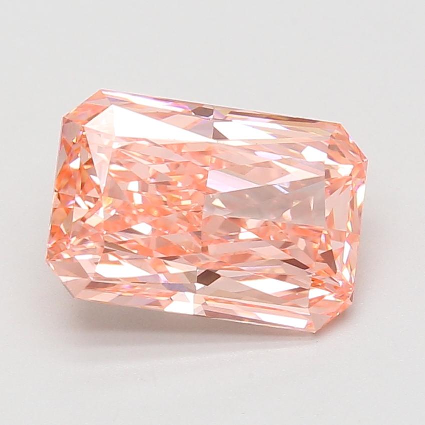4.08 Ct. Fancy Vivid Pink Radiant Lab Grown Diamond
