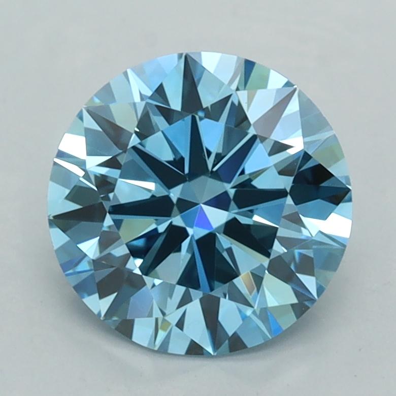 2.01 Ct. Fancy Vivid  Blue Round Lab Grown Diamond