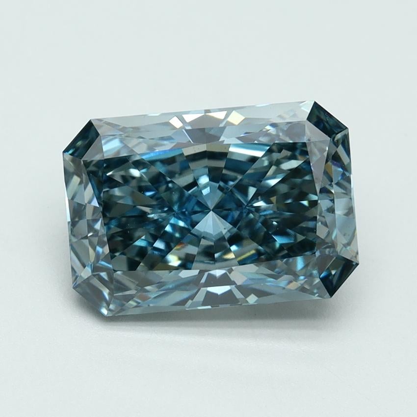 2.97 Ct. Fancy Vivid Blue Radiant Lab Grown Diamond