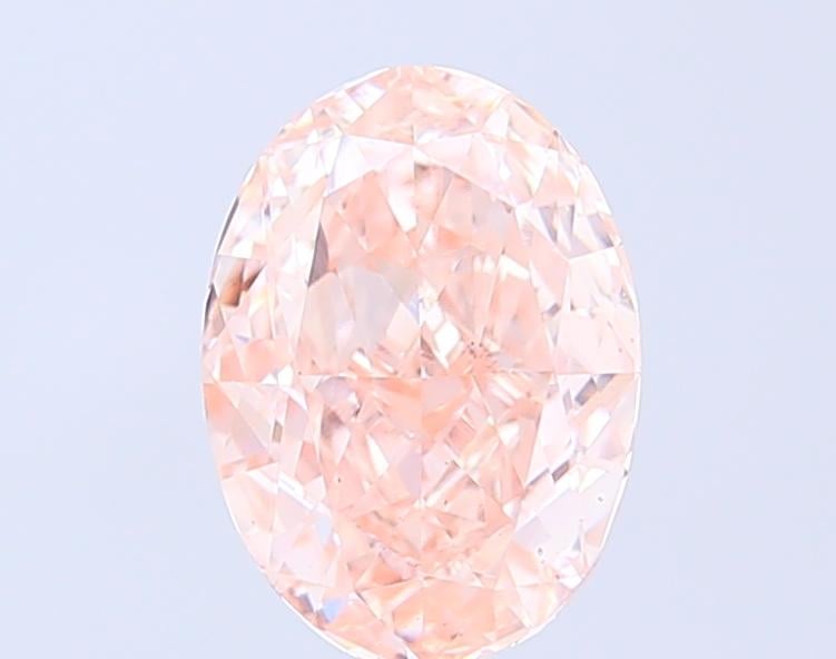 2.56 Ct. Fancy Brownish Pink Oval Lab Grown Diamond