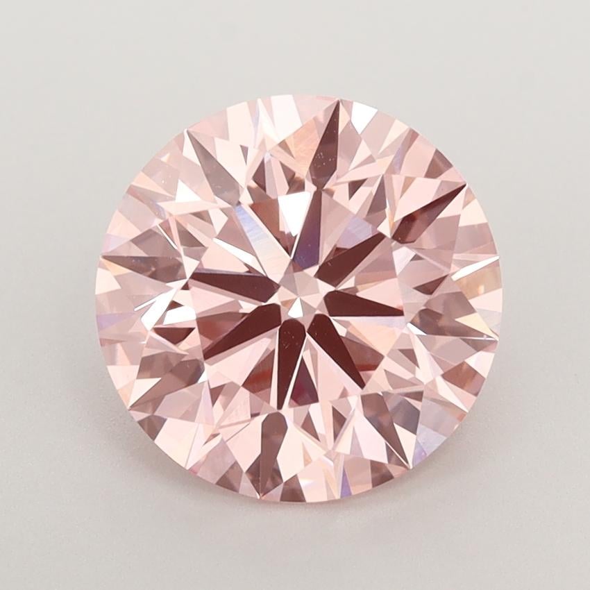 3.14 Ct. Fancy Intense  Pink Round Lab Grown Diamond