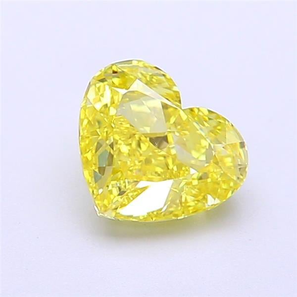 1.21 Ct. Fancy Vivid Yellow Heart Lab Grown Diamond