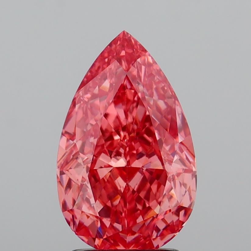 3.01 Ct. Fancy Vivid  Pink Pear Lab Grown Diamond