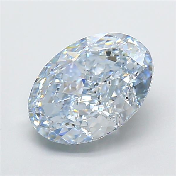 3.02 Ct. Light Blue Oval Lab Grown Diamond