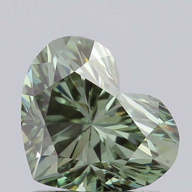 0.94 Ct. Fancy Vivid Green Heart Lab Grown Diamond