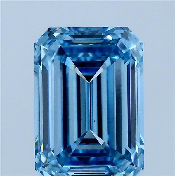3.03 Ct. Fancy Vivid Blue Emerald Lab Grown Diamond
