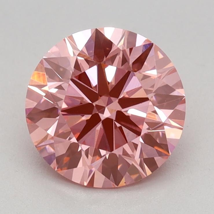 1.06 Ct. Fancy Vivid Pink Round Lab Grown Diamond