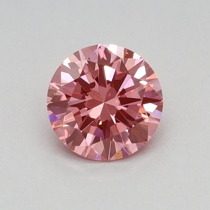0.35 Ct. Fancy Vivid Pink Round Lab Grown Diamond