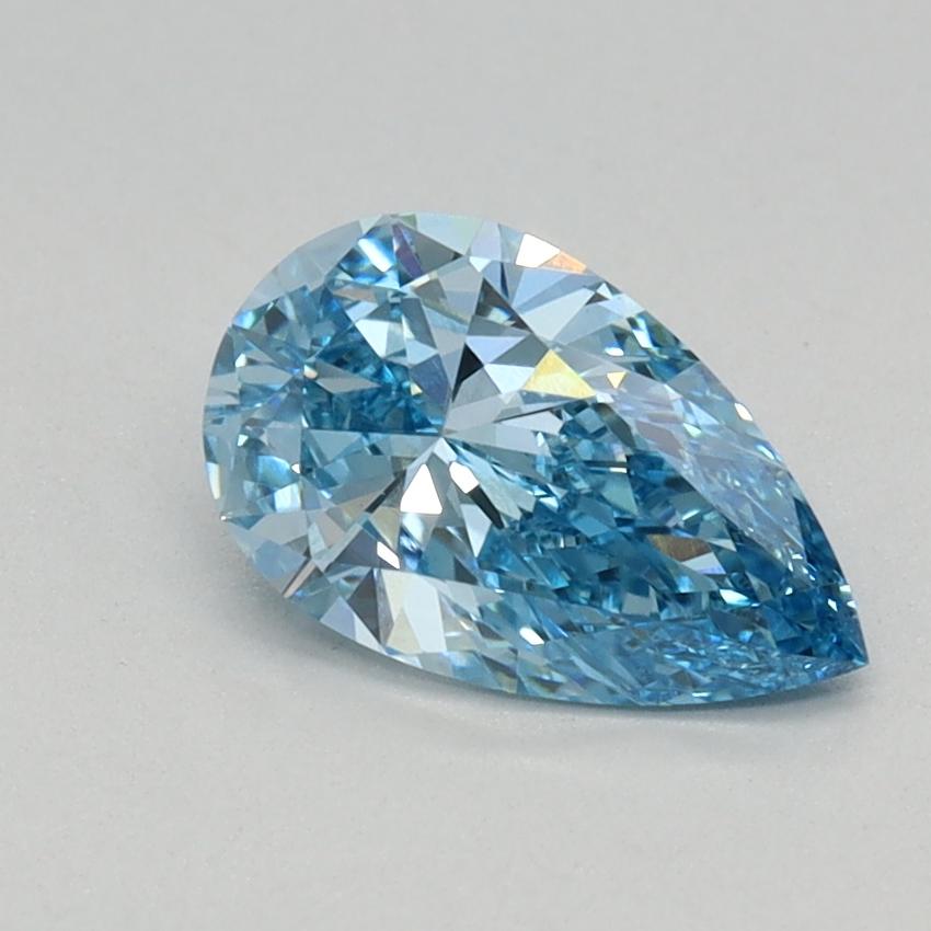 0.68 Ct. Fancy Vivid Blue Pear Lab Grown Diamond