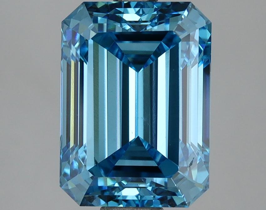 3.51 Ct. Fancy Vivid Blue Emerald Lab Grown Diamond