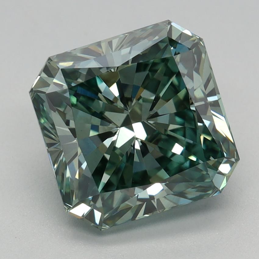 2.03 Ct. Fancy Vivid Green Radiant Lab Grown Diamond