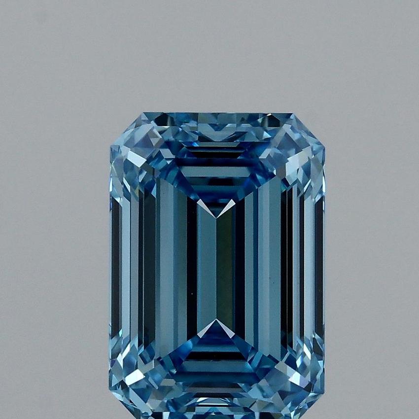 3.00 Ct. Fancy Vivid Blue Emerald Lab Grown Diamond