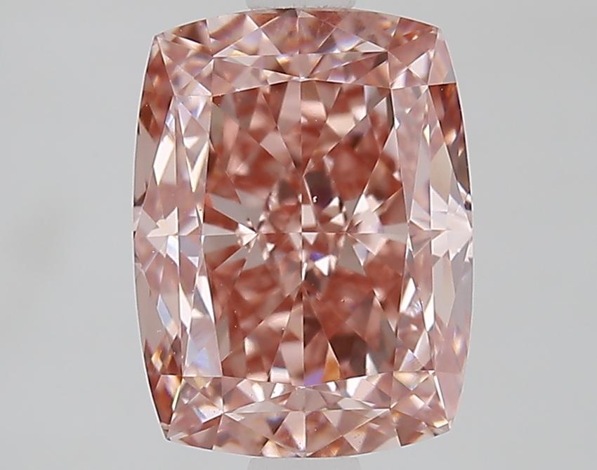 2.80 Ct. Fancy Intense Brownish Pink Cushion Lab Grown Diamond