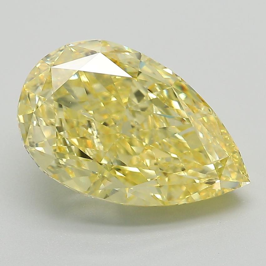 5.13 Ct. Fancy Vivid Yellow Pear Lab Grown Diamond