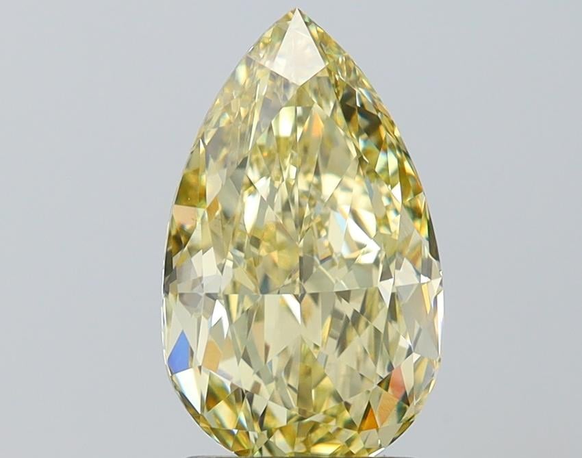 2.53 Ct. Fancy Intense Yellow Pear Lab Grown Diamond