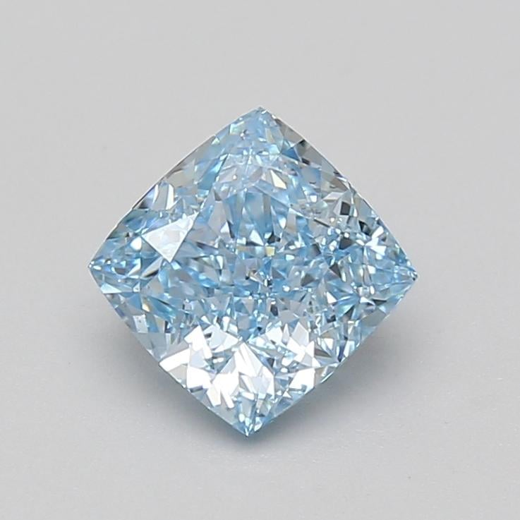 1.56 Ct. Fancy Vivid Blue Cushion Lab Grown Diamond