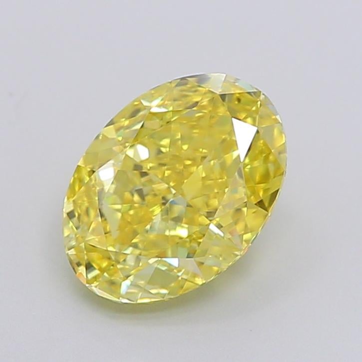 2.57 Ct. Fancy Vivid  Yellow Oval Lab Grown Diamond