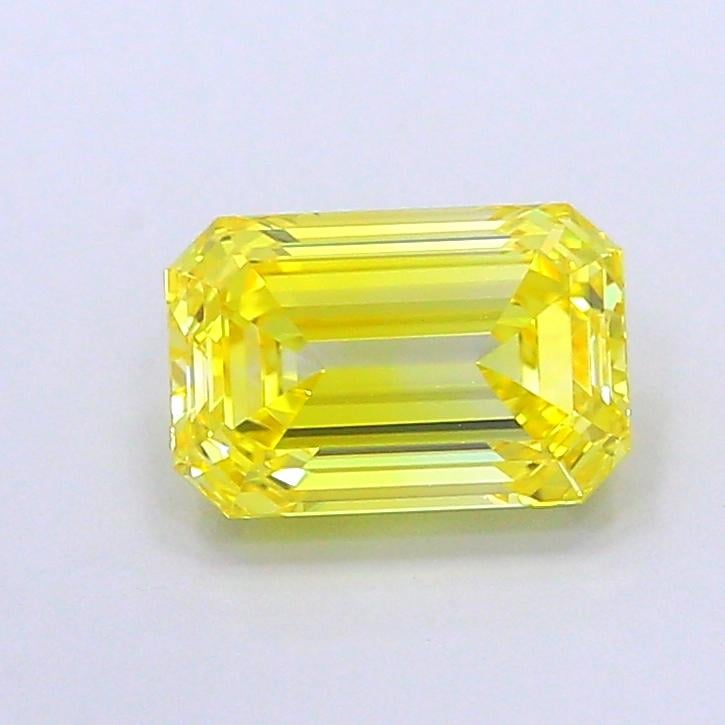 1.60 Ct. Fancy Intense  Yellow Emerald Lab Grown Diamond