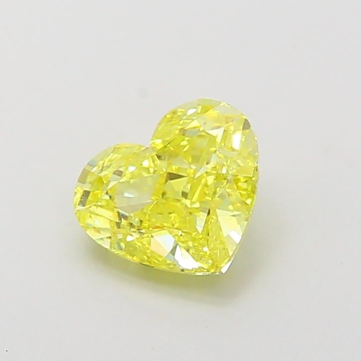 1.11 Ct. Fancy Vivid Yellow Heart Lab Grown Diamond